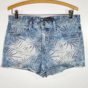 Levis high waist denim printed cutoff shorts